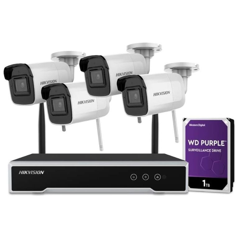 4 Channel NVR recorder CCTV 4MP HD Wi-Fi Kit with 4 camera and 1 TB Hard drive