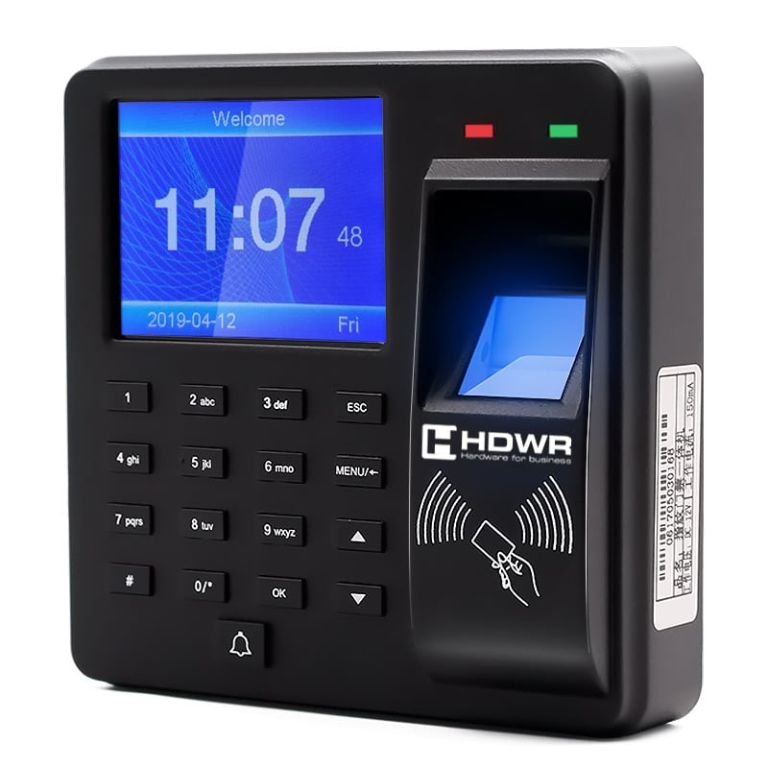 Card and RFID key fob time reader, employee entry recorder, time clock