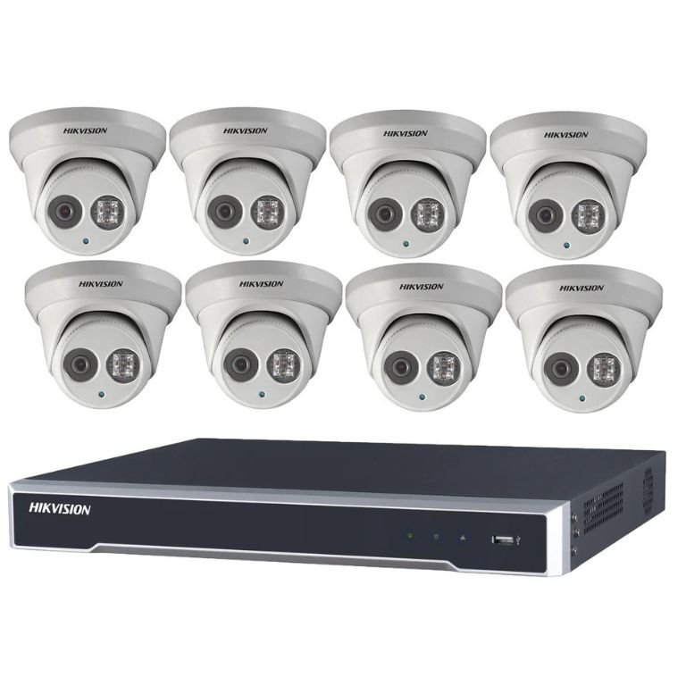 8 CAMERA 4MP TURRET IP SYSTEM WITH 30M NIGHT VISION, NVR